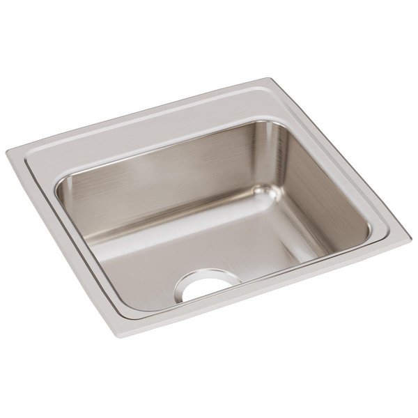 Lustertone Ss 19.5X19X7.5 Single Bowl Drop-In Sink With Quick-Clip, Elkay, Mfr#: LRQ19190